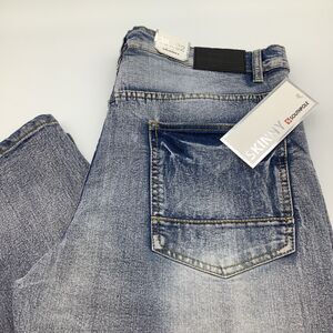 Southpole Mens Skinny Distressed Jeans Blue Size 38‎ x 32 NWT